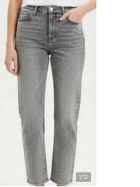 🩶🌸 Scotch&Soda Gray Jeans 8 High Rise Straight Leg Ankle EUC Minimalist Street